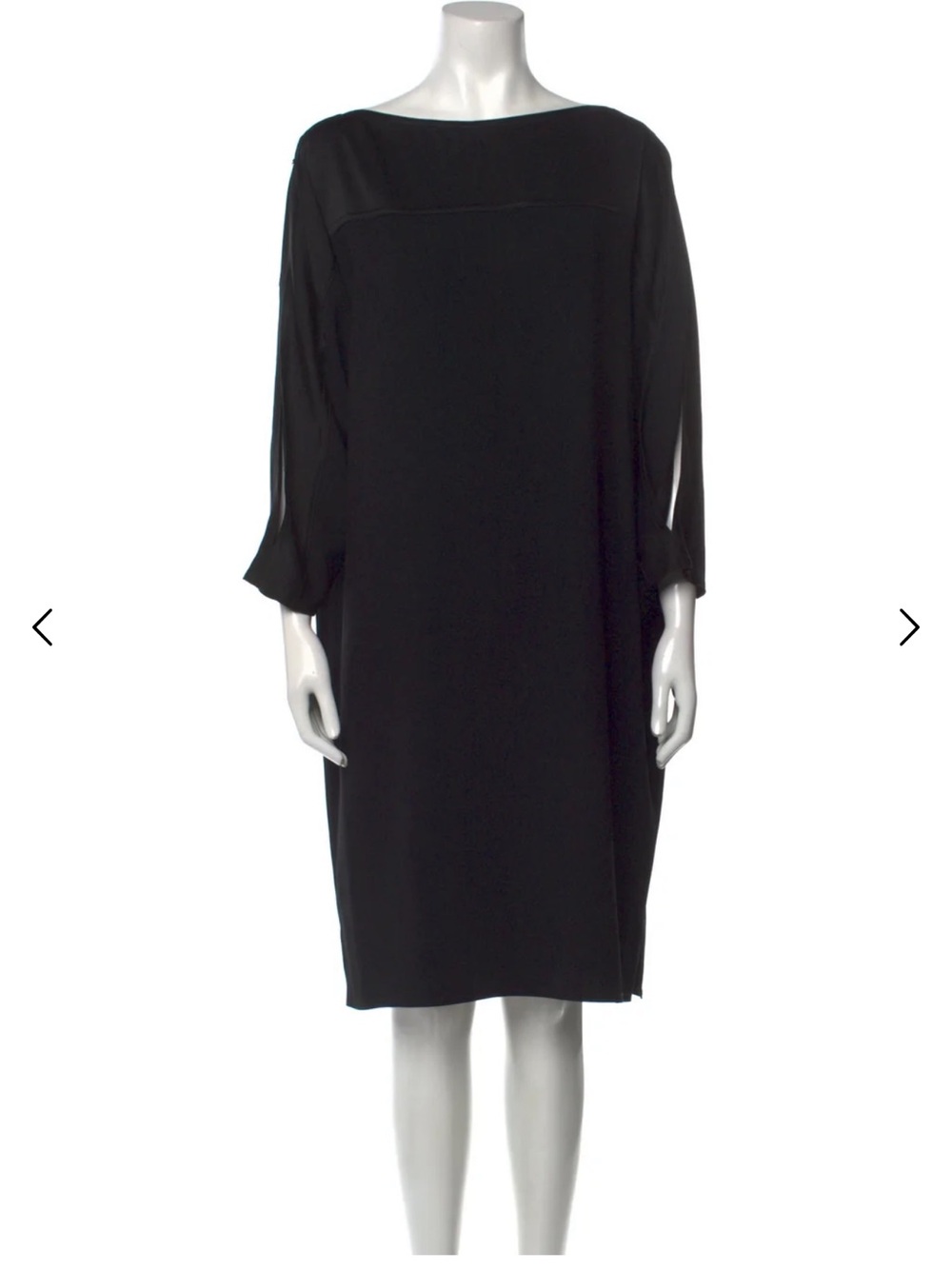 Women's Black Cold-Shoulder Asymmetrical Shift Dress